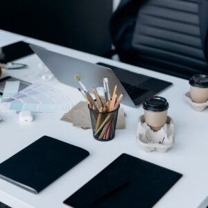 Cups of Coffee on a Workspace